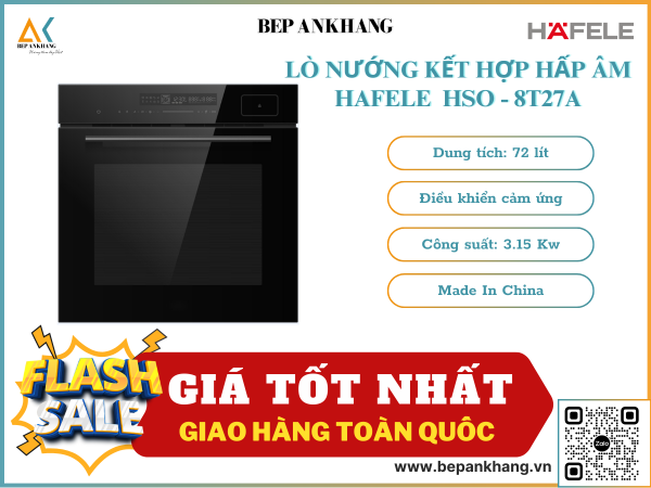 LÒ NƯỚNG KẾT HỢP HẤP ÂM HAFELE  HSO - 8T27A 538.61.461